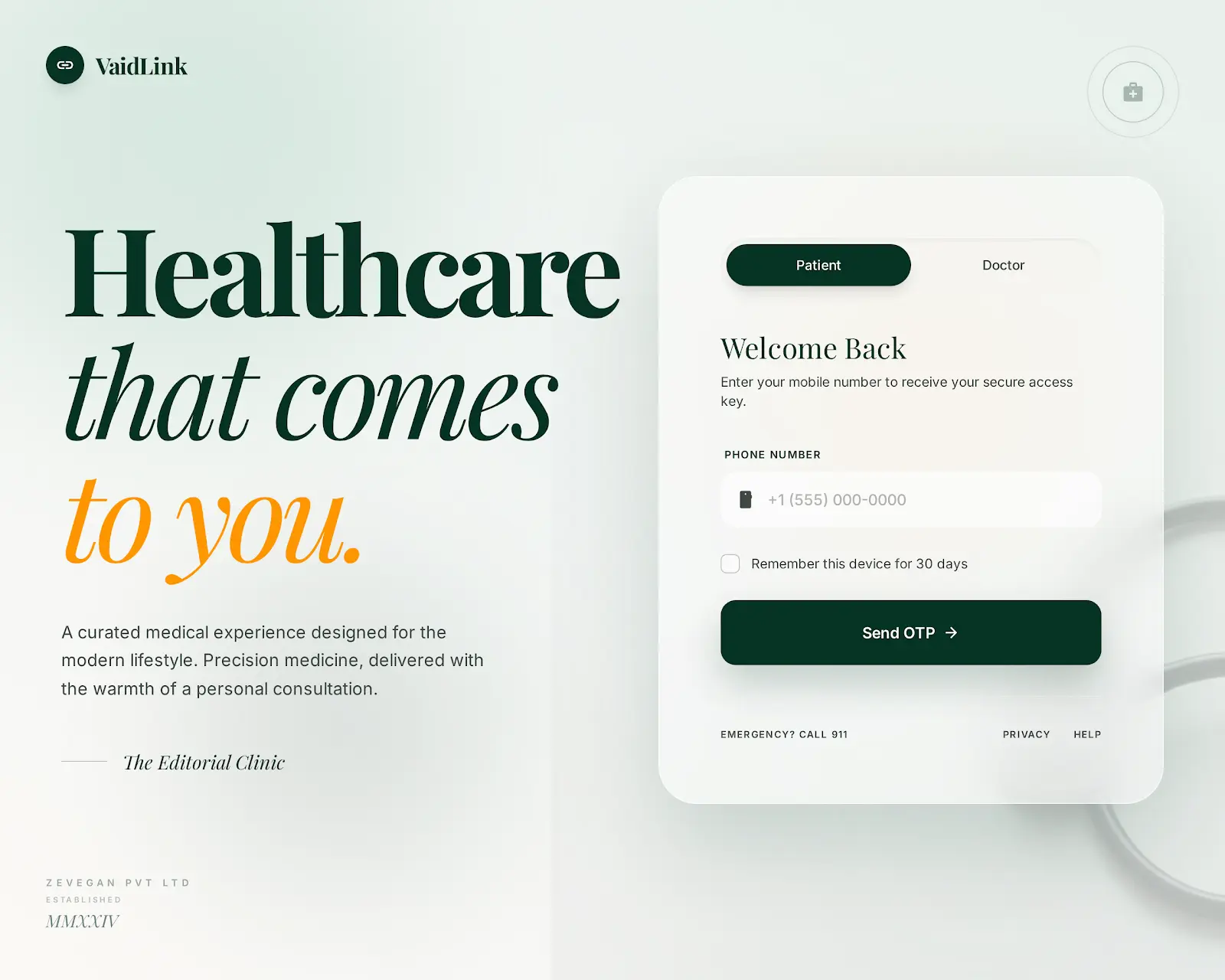VaidLink Healthcare Platform